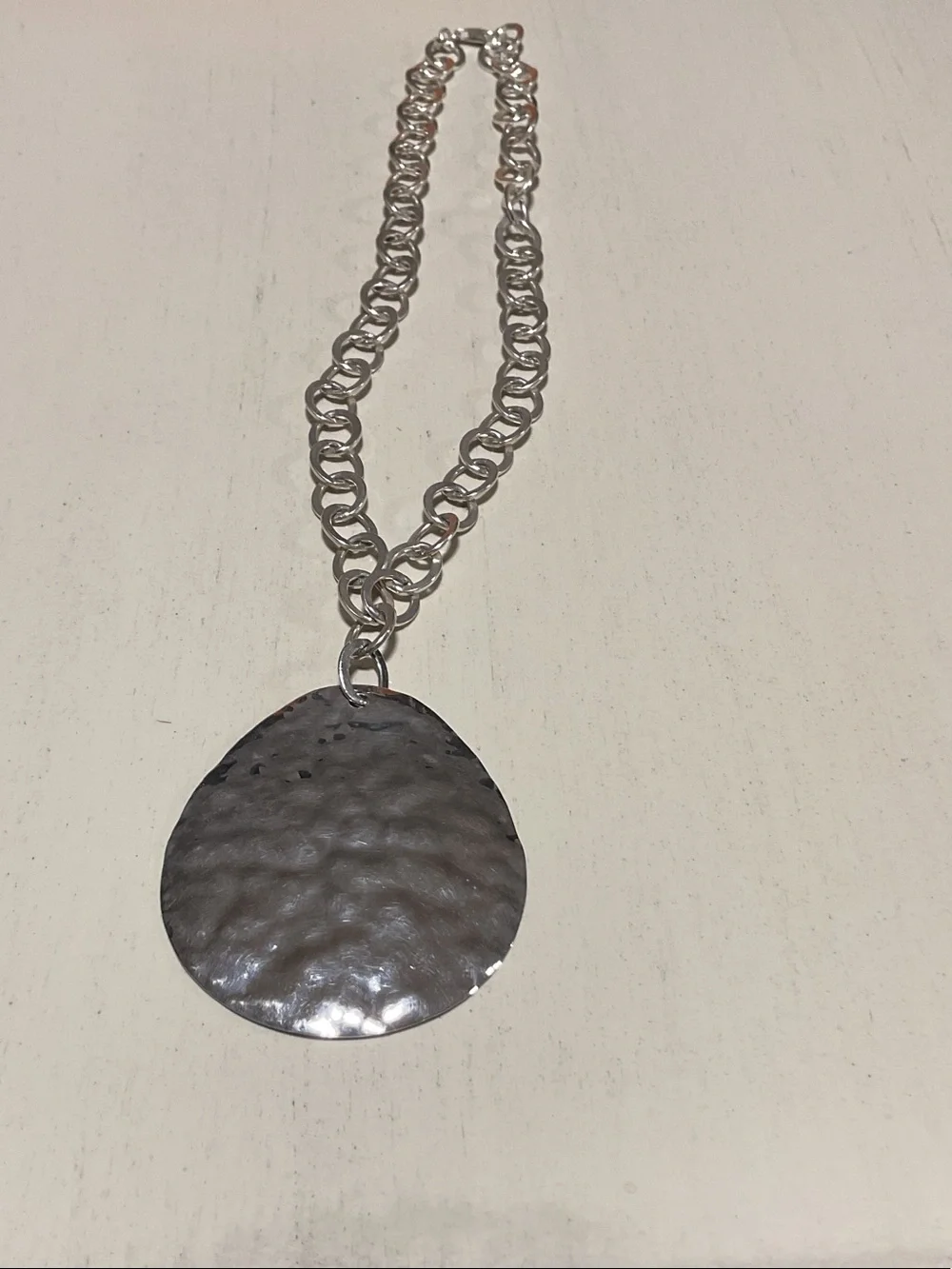 Silpada Silver Hammered Disc Necklace